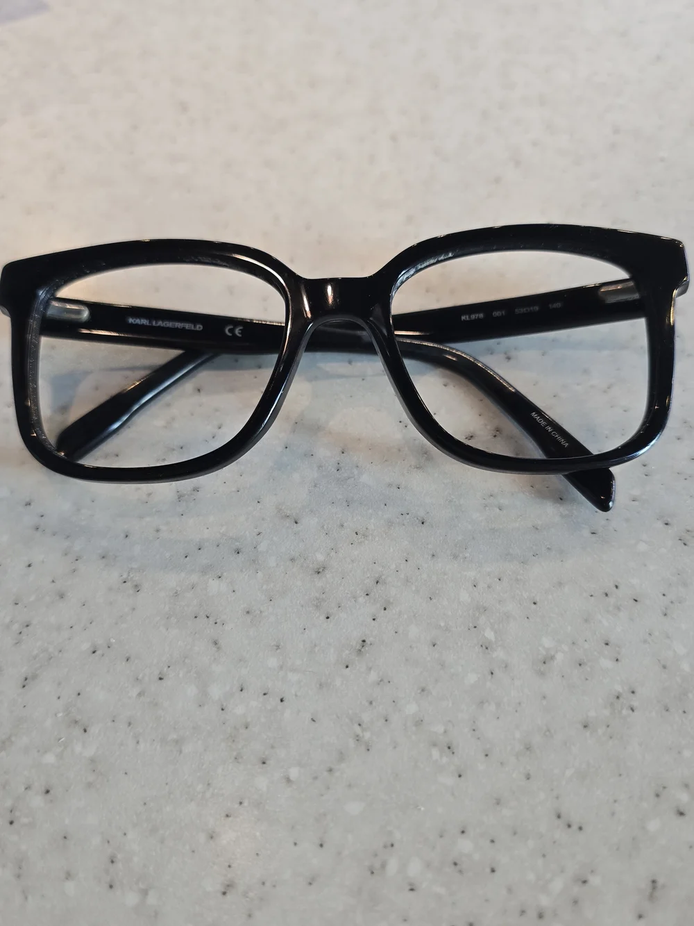 Karl Lagerfeld KL978 001 Black Oversized Square Eyeglass Frames 53-19-140